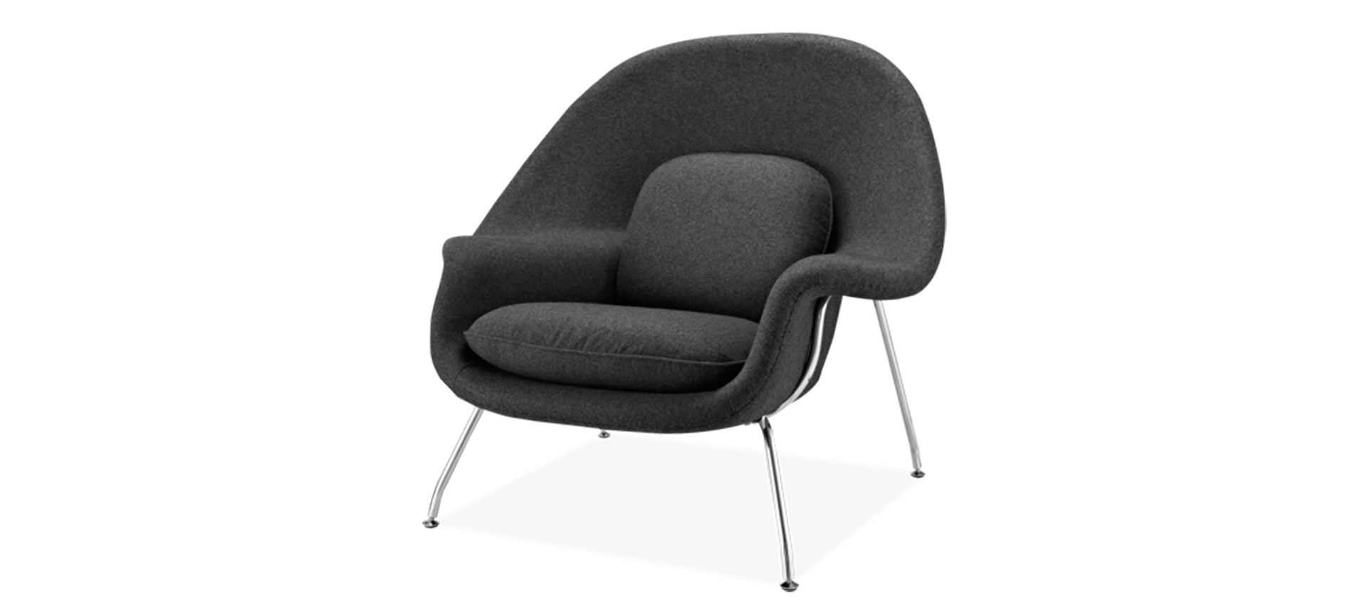 Womb Chair Wool/Charcoal Grey image.