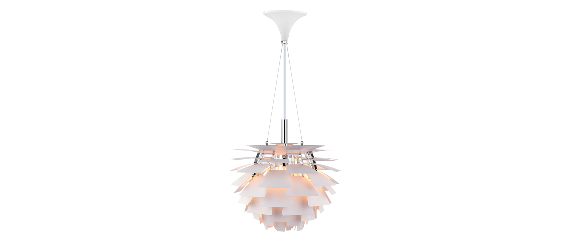 Artichoke Lamp  White/60 CM image.