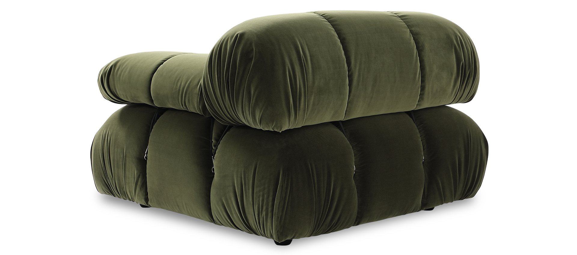 Camaleonda Style Left Arm Sofa Bottle Green Velvet/Velvet image.