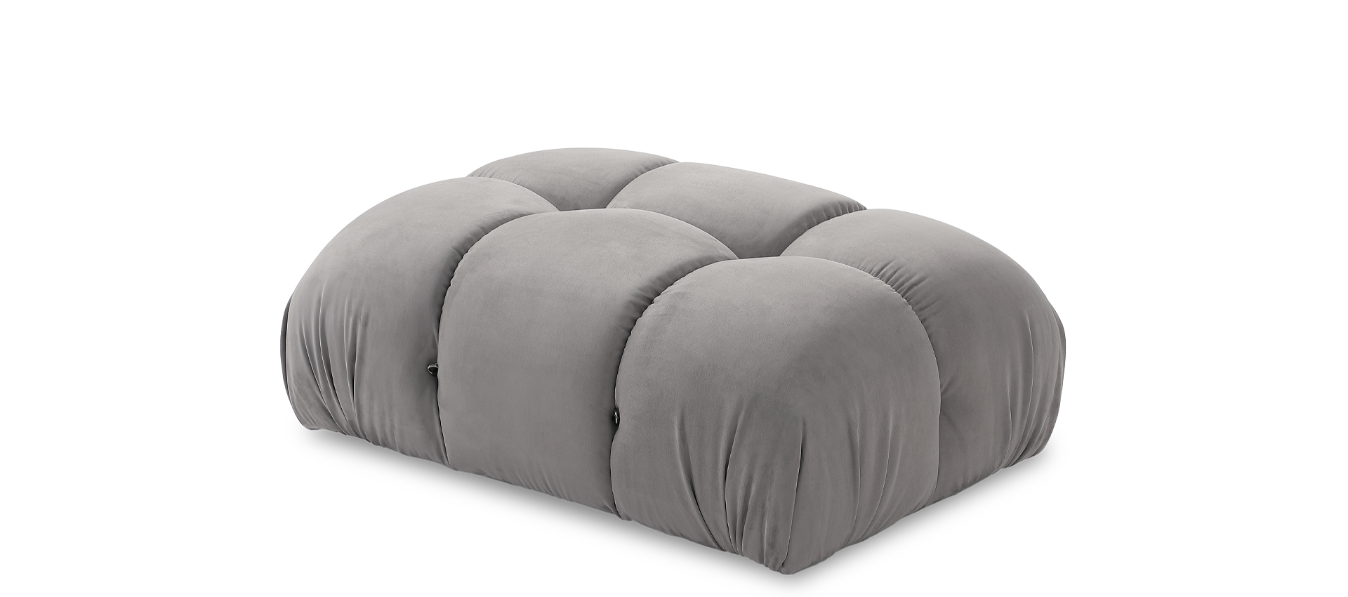 Camaleonda Style Small Ottoman Light Grey Alcantara/Alcantara image.