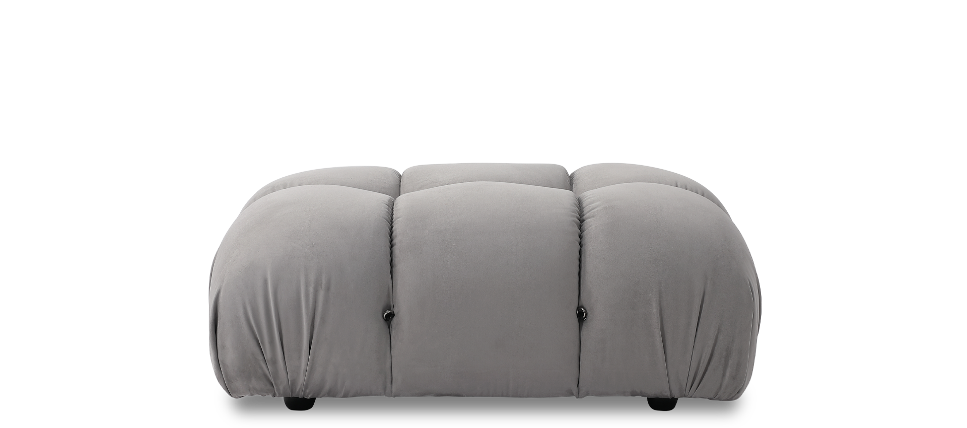Camaleonda Style Small Ottoman Light Grey Alcantara/Alcantara image.