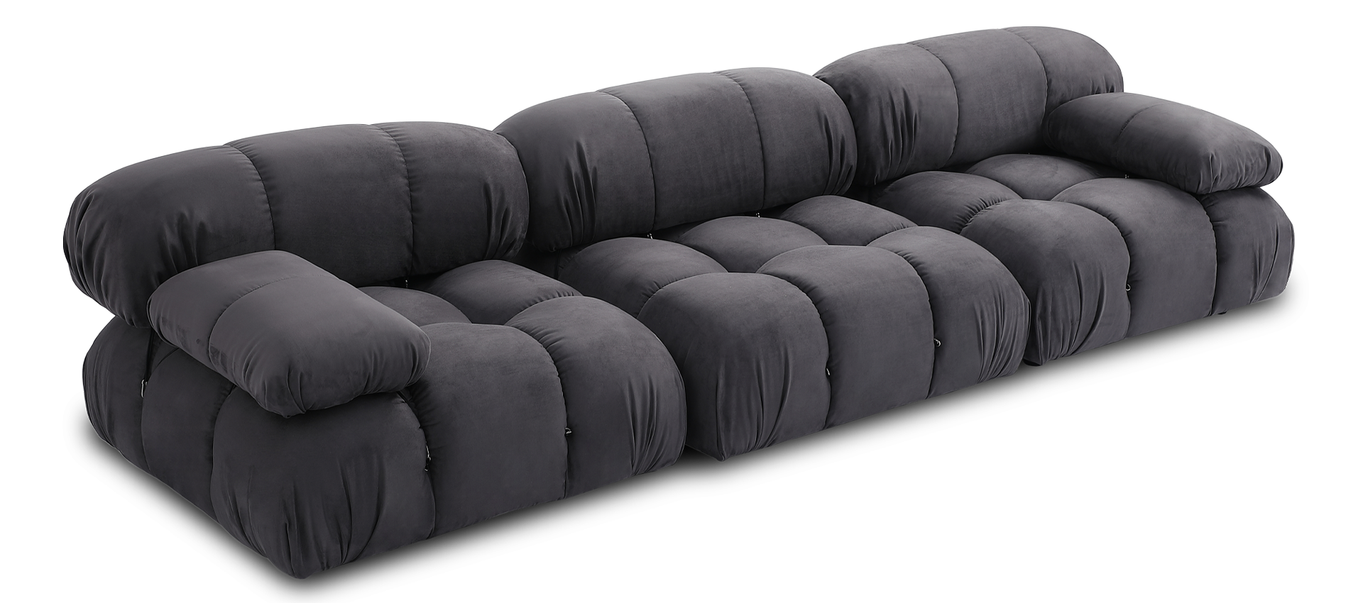 Camaleonda Style Lounge Sofa Charcoal Grey Alcantara/Alcantara image.
