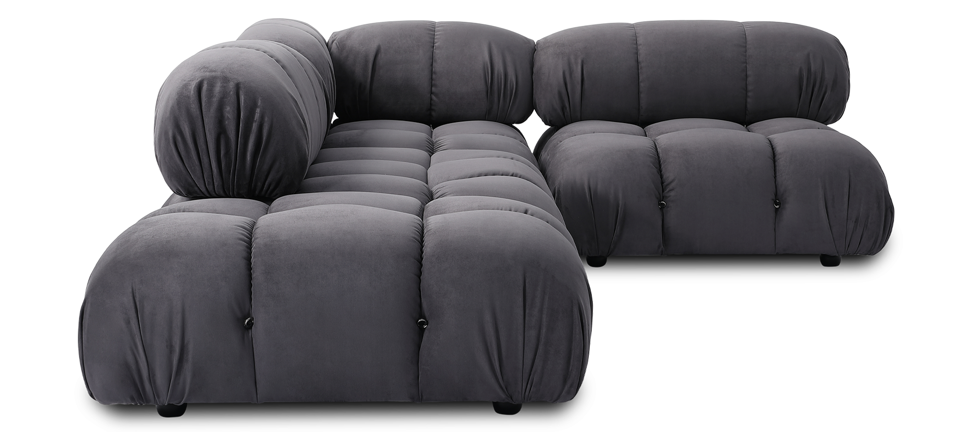 Camaleonda Style Lounge Sofa Charcoal Grey Alcantara/Alcantara image.