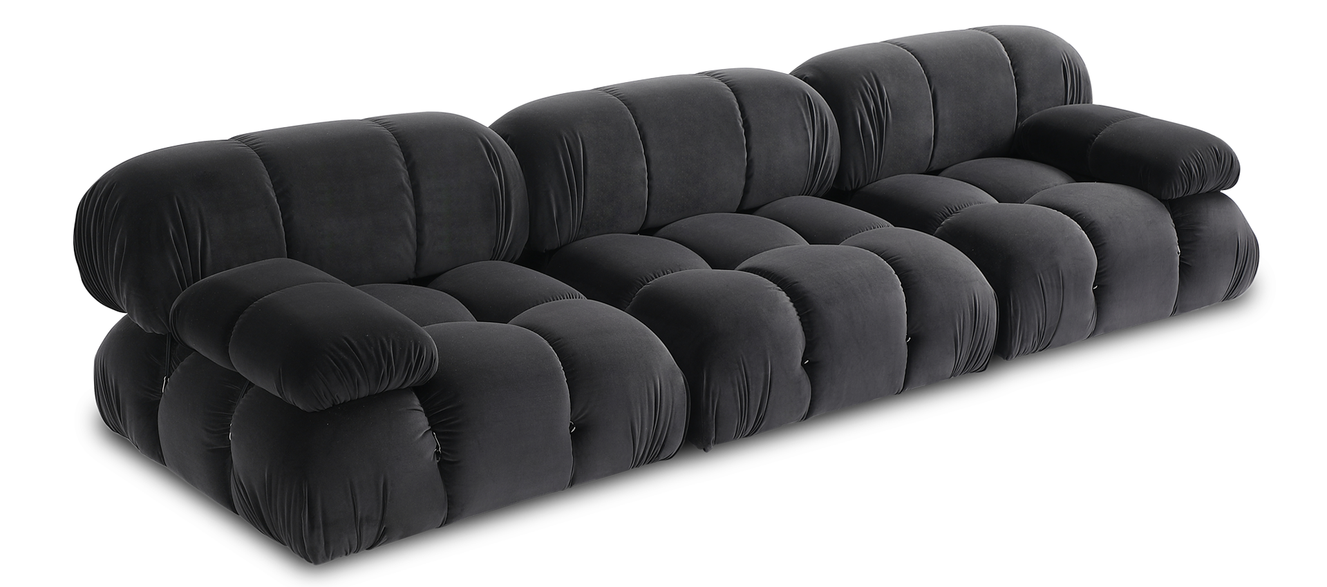 Camaleonda Style Lounge Sofa Dark Grey Velvet/Velvet image.