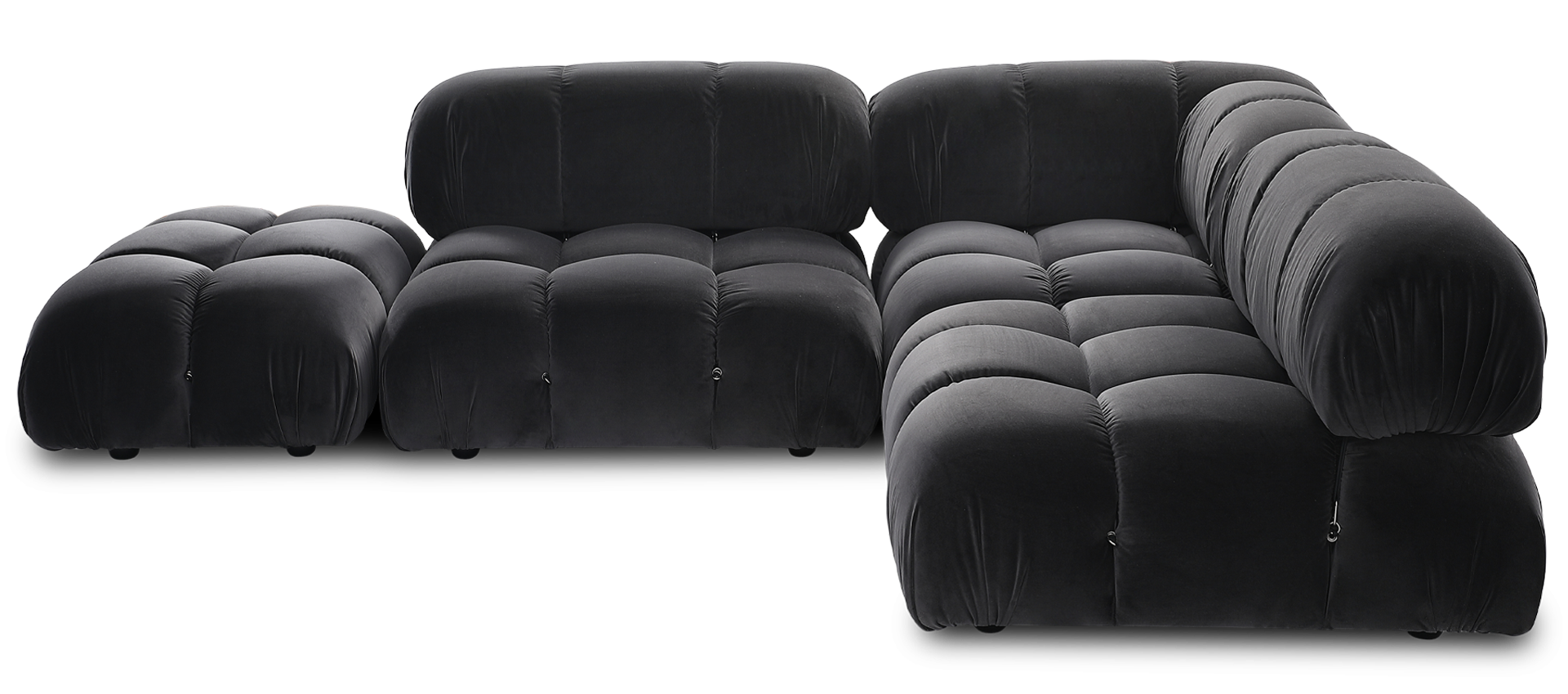 Camaleonda Style Lounge Sofa Dark Grey Velvet/Velvet image.
