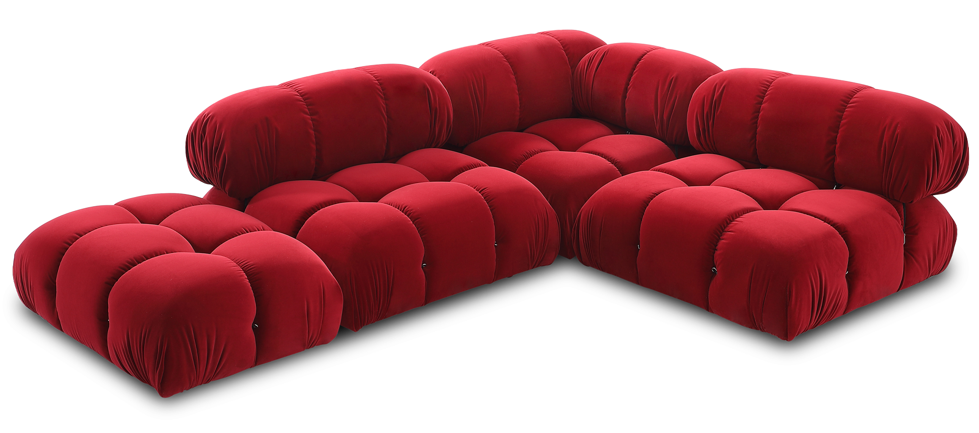 Camaleonda Style Lounge Sofa Dark Red Velvet/Velvet image.
