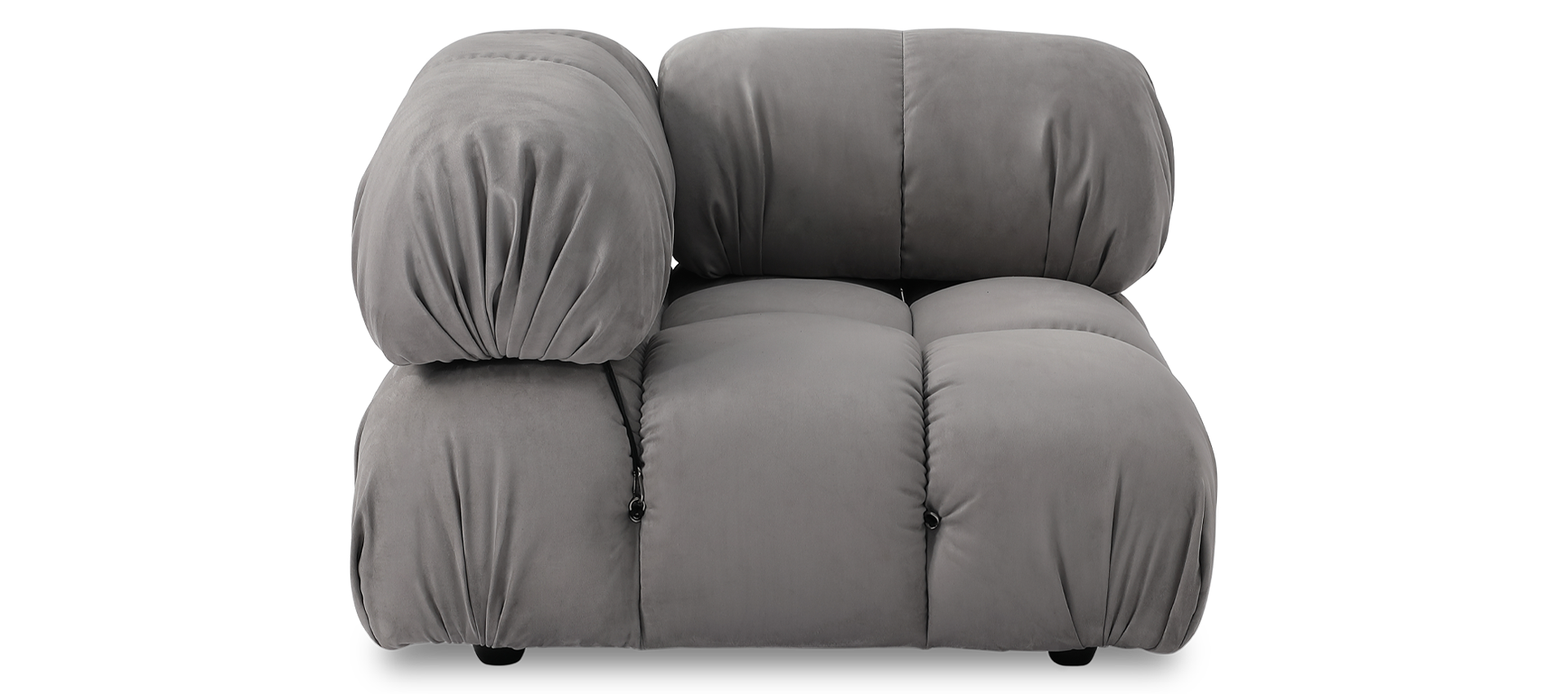 Camaleonda Style Corner Sofa - Left Armrest Light Grey Alcantara/Alcantara image.