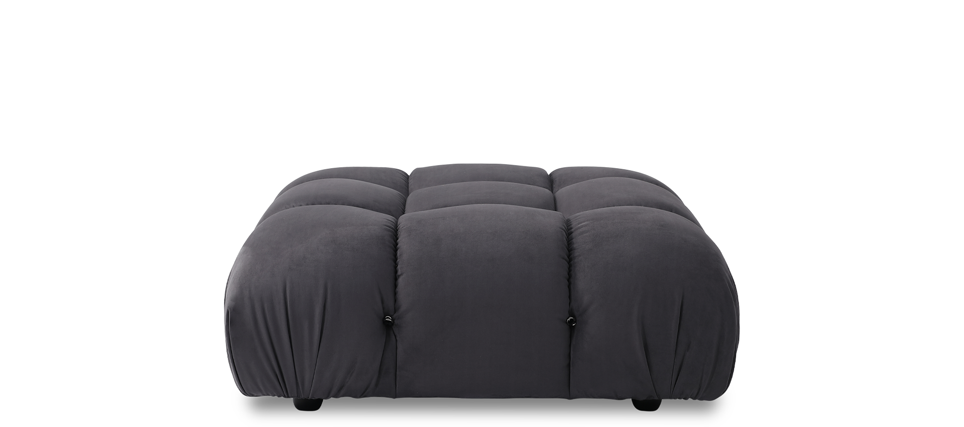 Camaleonda Style Sofa Ottoman Charcoal Grey Alcantara/Alcantara image.