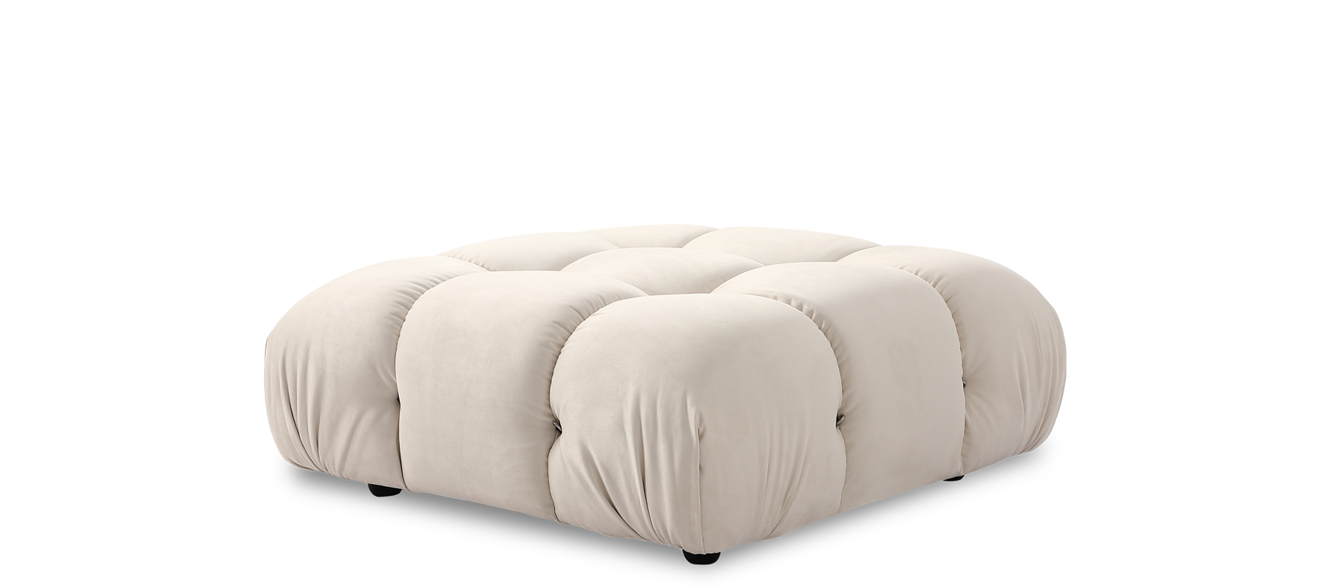 Camaleonda Style Sofa Ottoman Creamy Alcantara/Alcantara image.