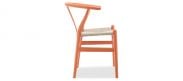 Wishbone (Y) Chair - CH24 - Orange - Natural Cord