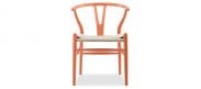 Wishbone (Y) Chair - CH24 - Orange - Natural Cord