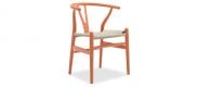 Wishbone (Y) Chair - CH24 - Orange - Natural Cord