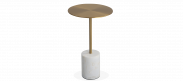 Calibre Coffee Table Medium - Brass - White Marble