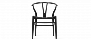 Wishbone (Y) Chair - CH24 - Black - Black Cord