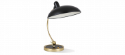 Kaiser Idell Style Table Lamp - Matt Black / Brass 6631T Luxus