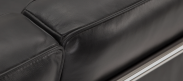 LC2 Style Petit - 3 Seat Sofa - Black Leather 