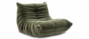 Comfort Style Lounge Sofa - Velvet - Bottle Green