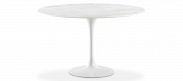 Tulip Round Dining Table - White Marble