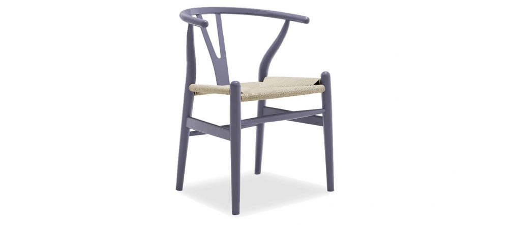 Wishbone (Y) Chair - CH24 - Purple - Natural Cord