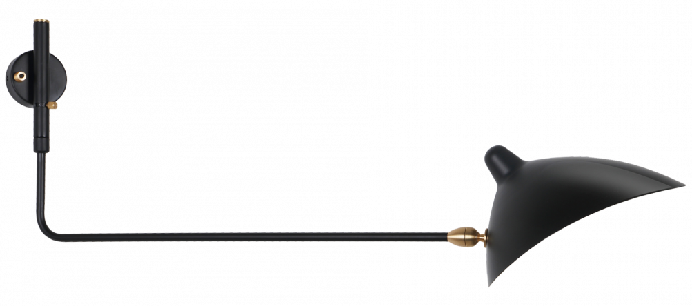 Serge Mouille One Curved Arm Wall Lamp