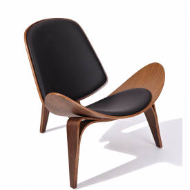 Eames Lounge Chair Walnut Veneer and Black LEather