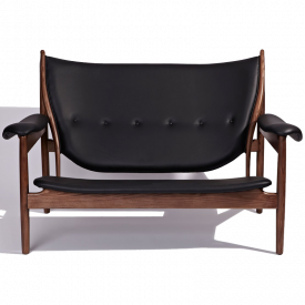 Eames Lounge Chair Walnut Veneer and Black LEather