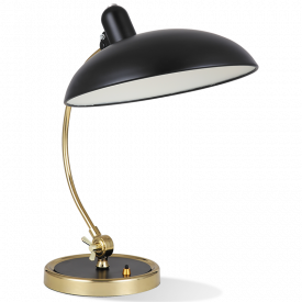 Kaiser Idell Style Table Lamp - Matt Black / Brass 6631T Luxus
