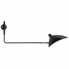 Serge Mouille One Curved Arm Wall Lamp