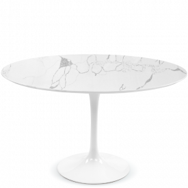 Tulip Round Dining Table - Marble - Calacatta Quartz