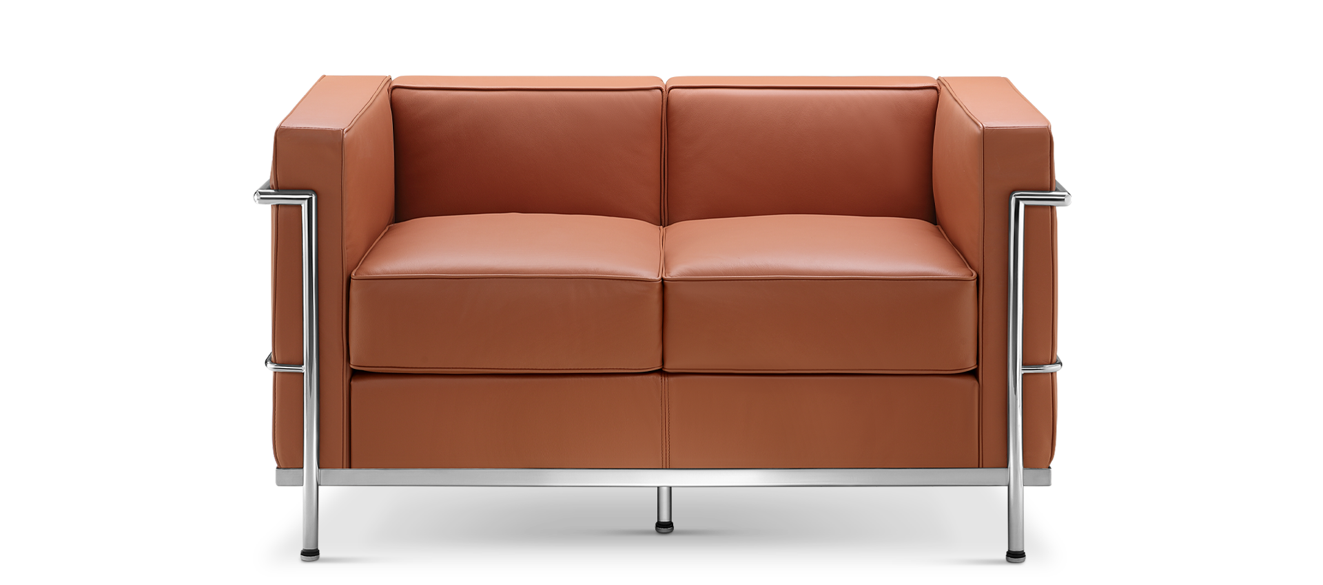 LC2 Style 2 Seater Sofa Cognac image.