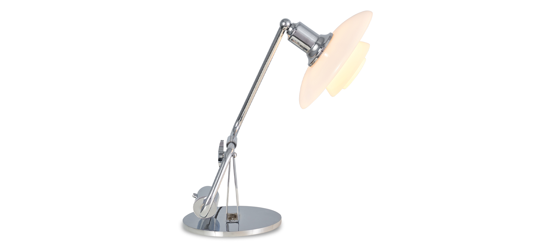 PH 2-2 Piano Style Table Lamp Chrome image.