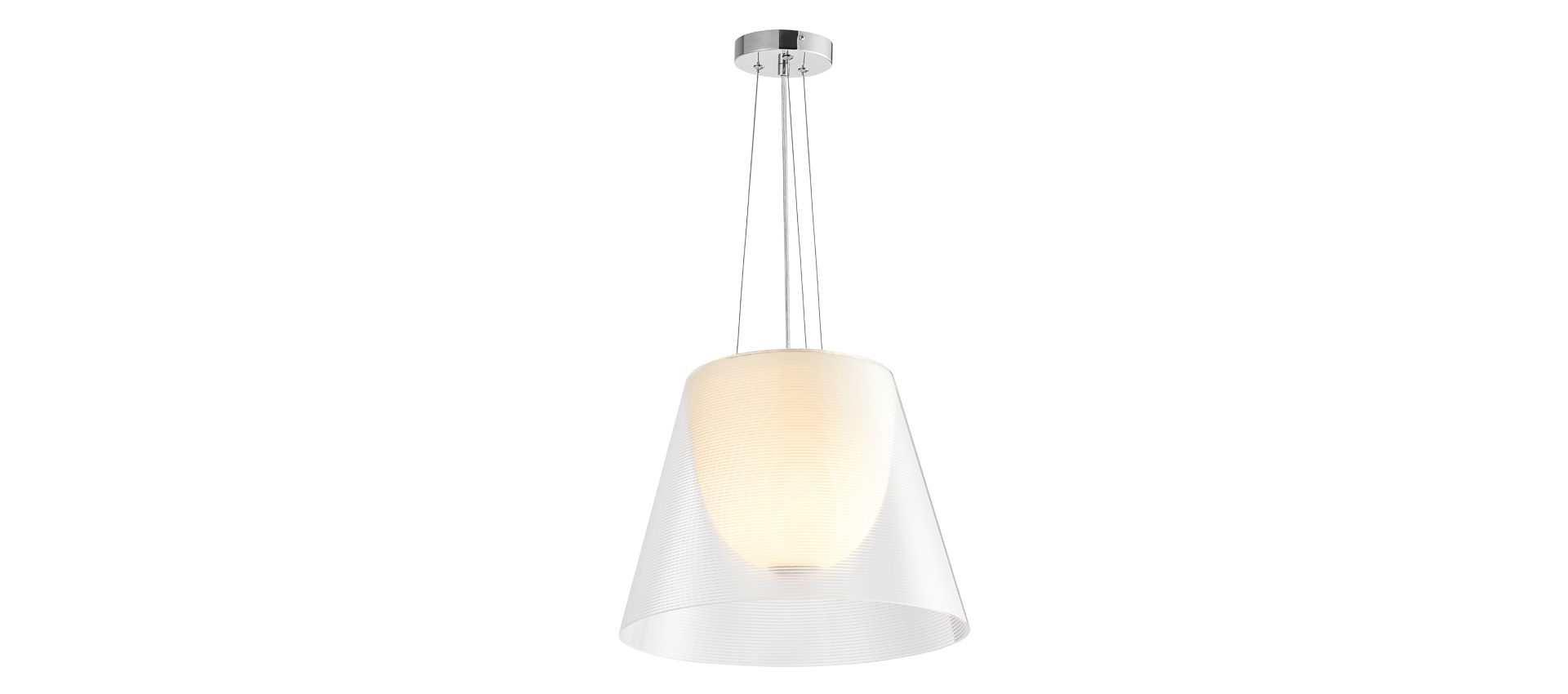 Romeo Moon Pendant Lamp Chrome image.
