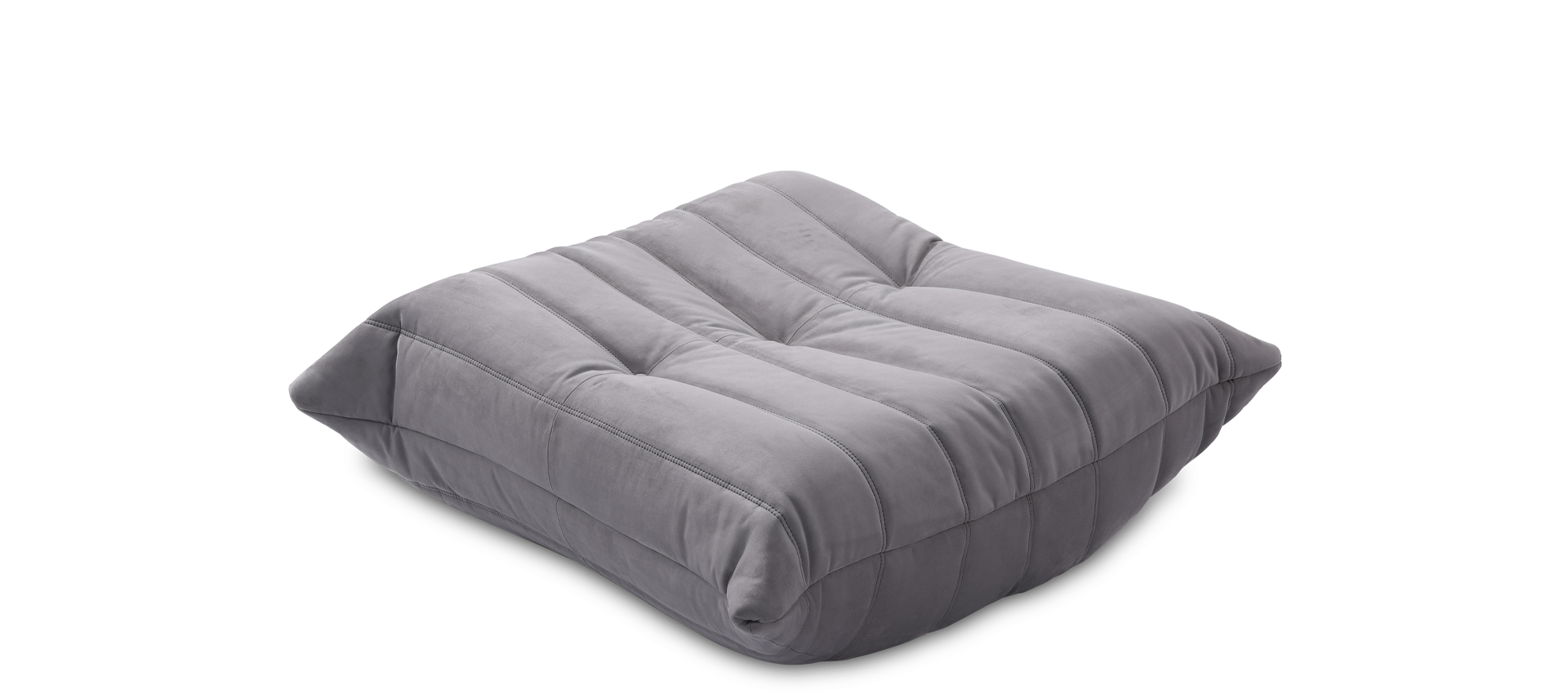Comfort Style Sofa Ottoman Light Grey Alcantara/Alcantara image.