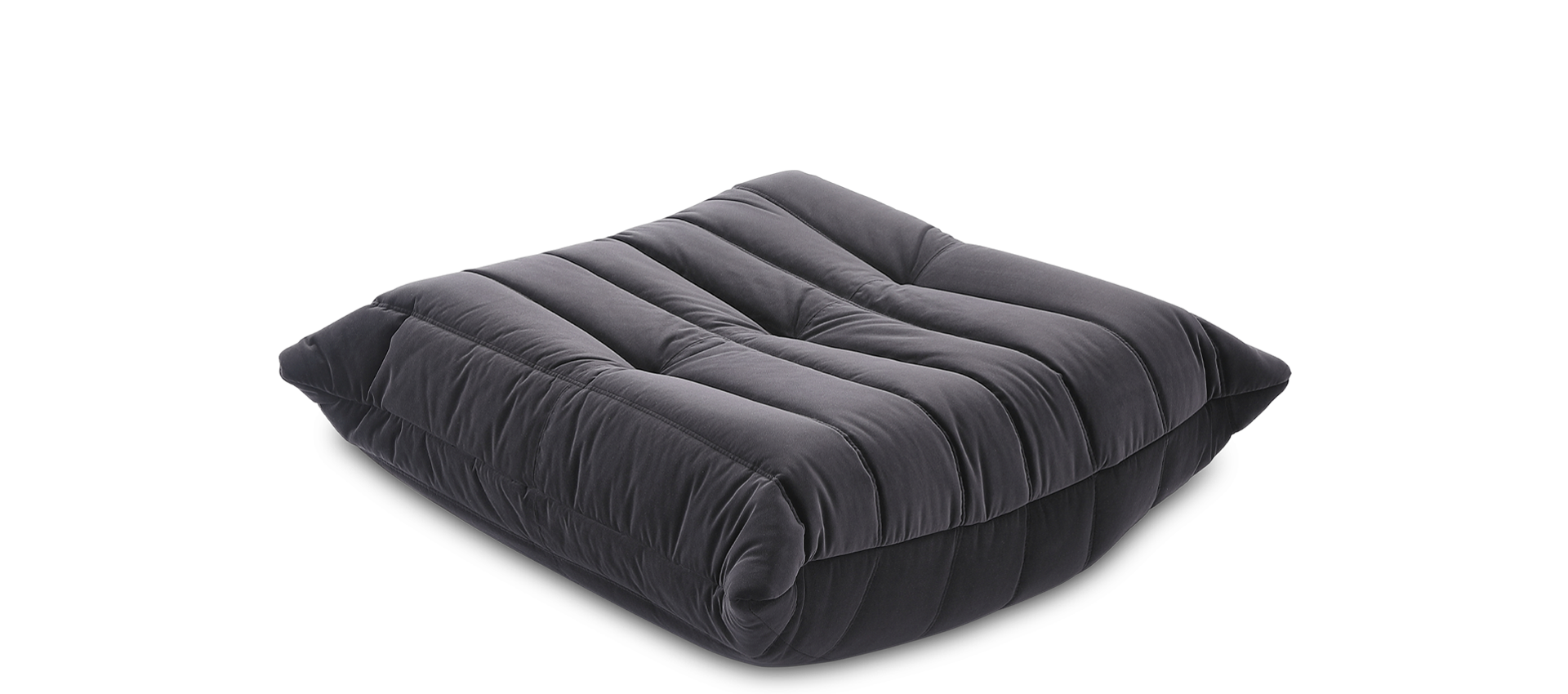 Comfort Style Sofa Ottoman Dark Grey Velvet/Velvet image.