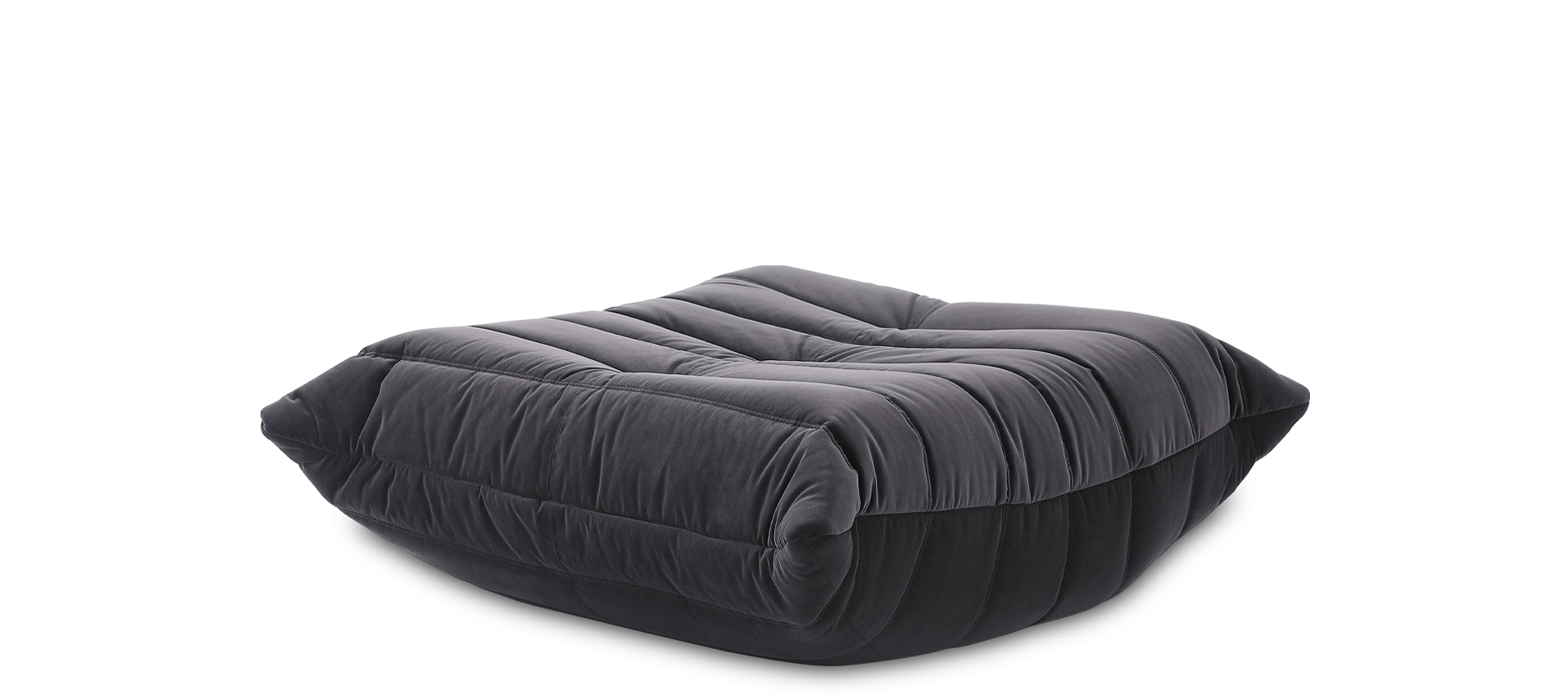 Comfort Style Sofa Ottoman Dark Grey Velvet/Velvet image.