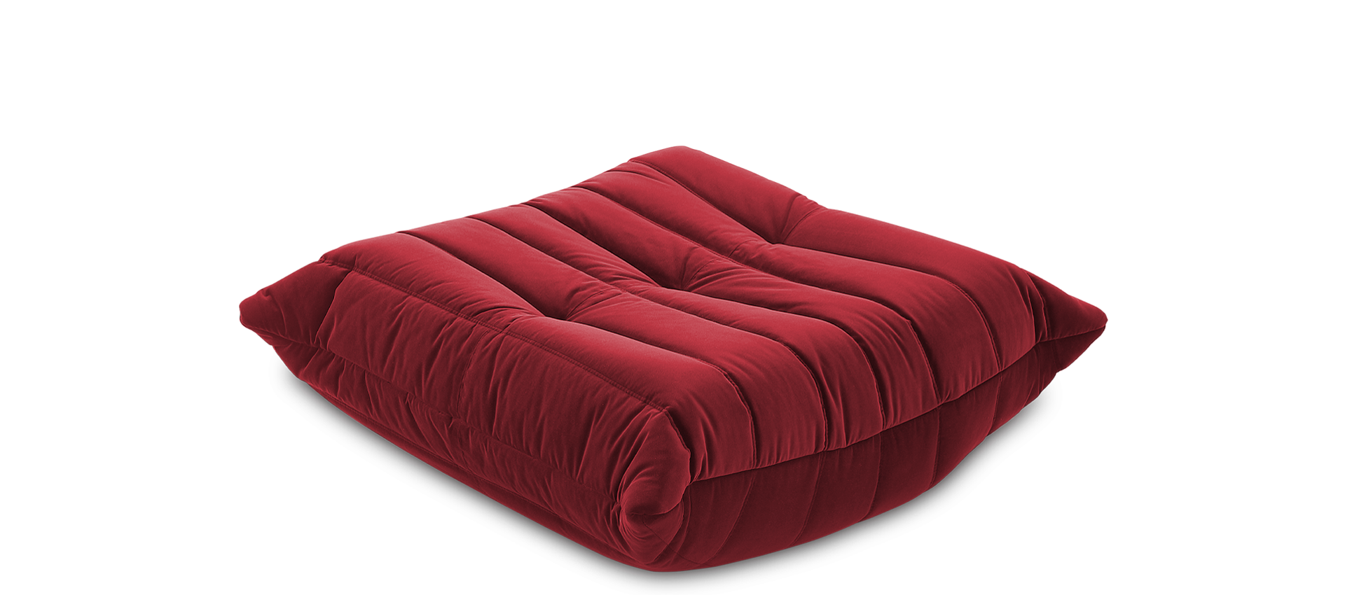 Comfort Style Sofa Ottoman Dark Red Velvet/Velvet image.