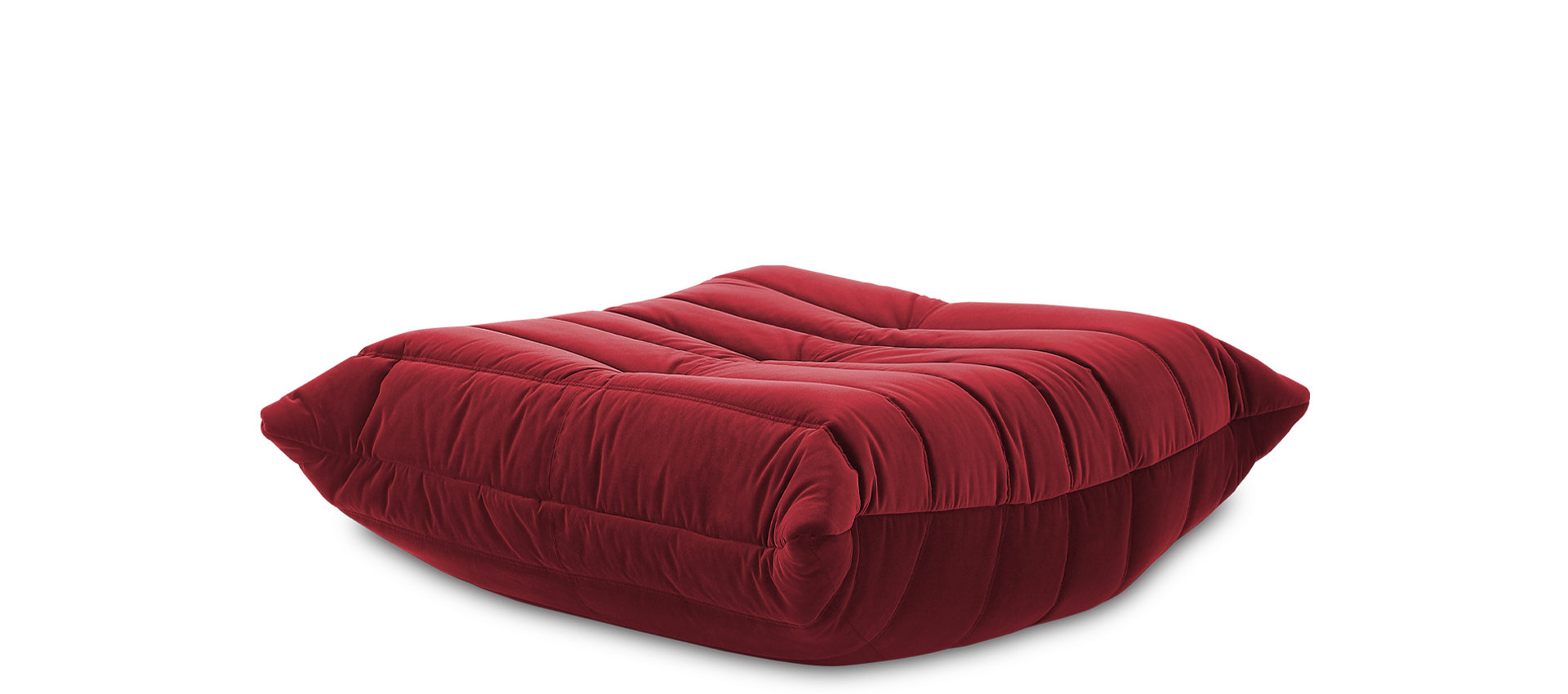 Comfort Style Sofa Ottoman Dark Red Velvet/Velvet image.
