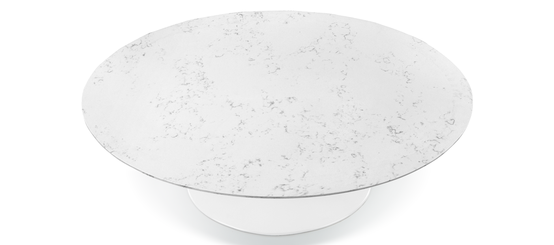 Tulip Oval Coffee Table - Marble Marble/White Quartz 120 image.